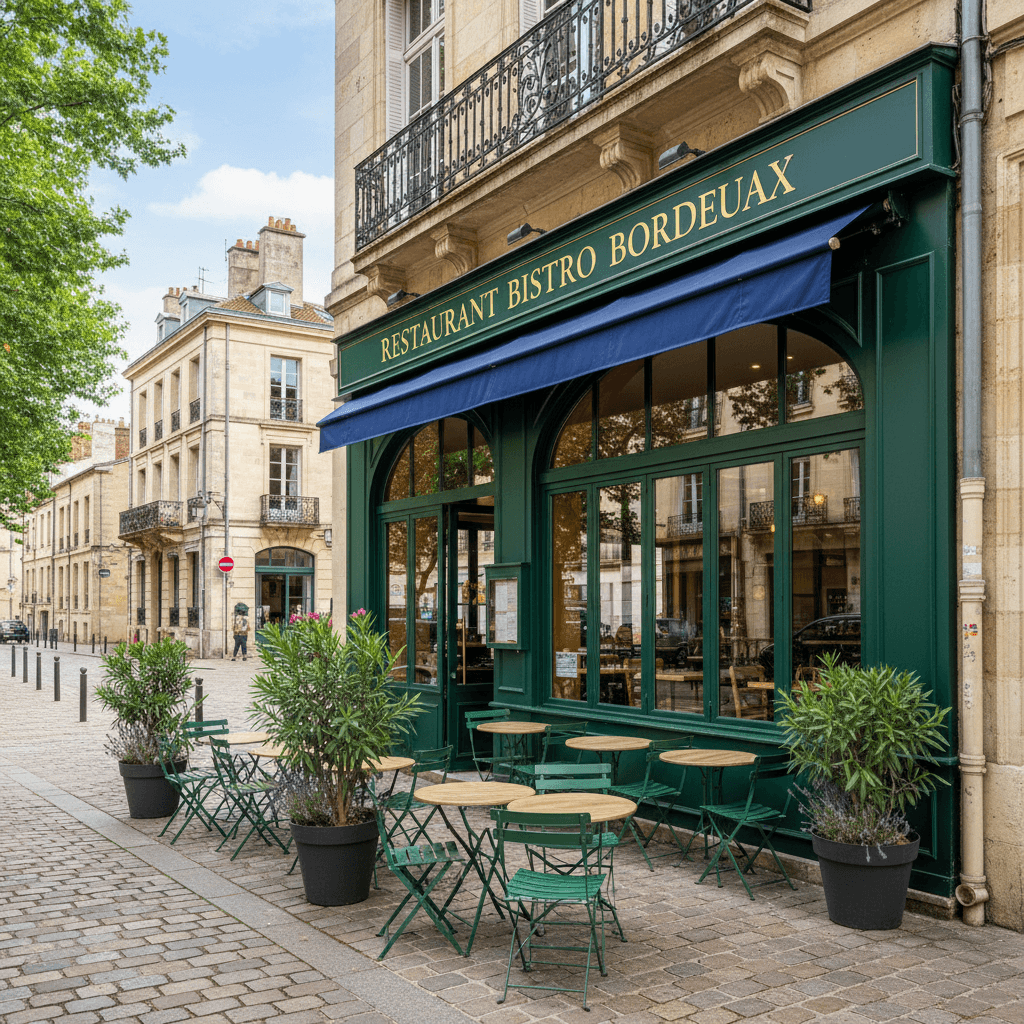 Restaurant 70m² à Bordeaux : terrasse - licence IV