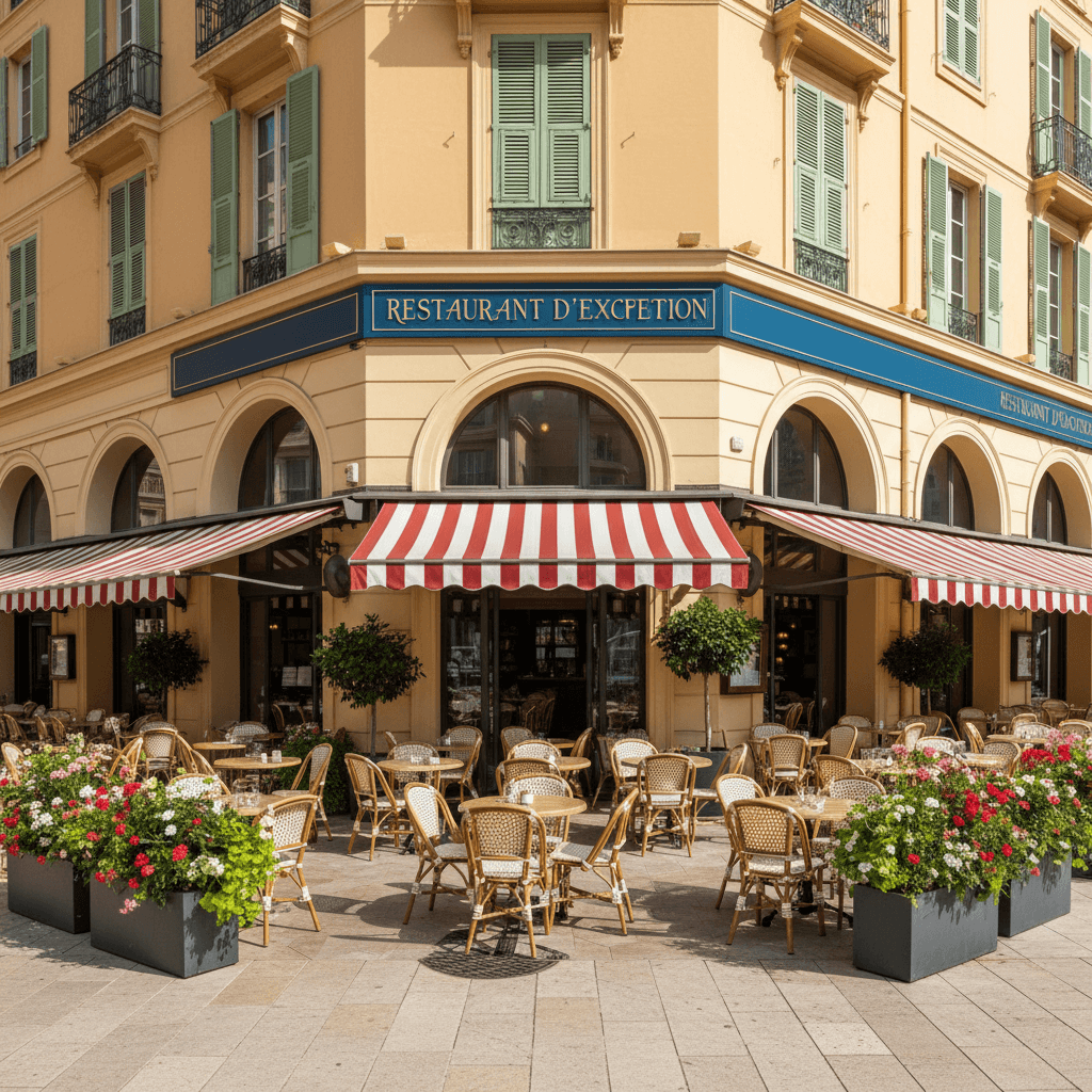 Restaurant à Nice : terrasse - licence IV