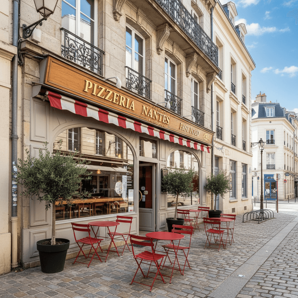 Fast-food 75m² à Nantes : terrasse - licence IV