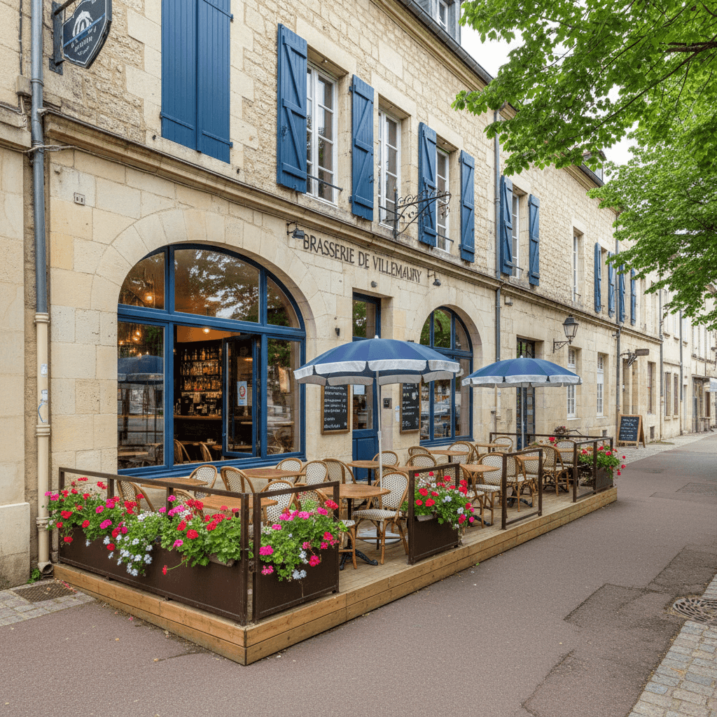 Bar-brasserie à Villemaury : terrasse - Image 1