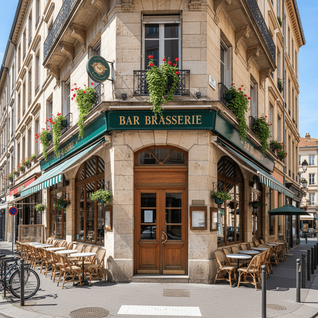Bar-brasserie 175m² à Lyon : terrasse - licence IV