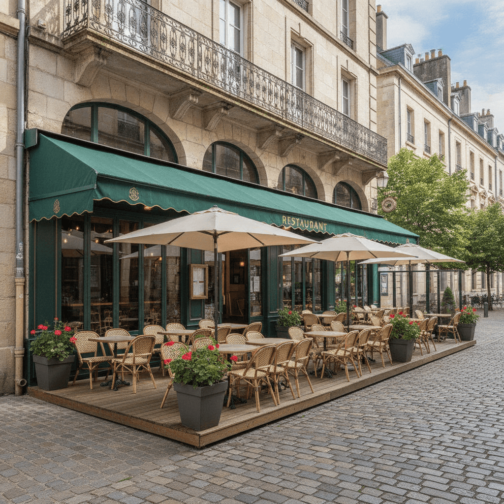 Restaurant 150m² à Clermont-Ferrand : terrasse - licence IV