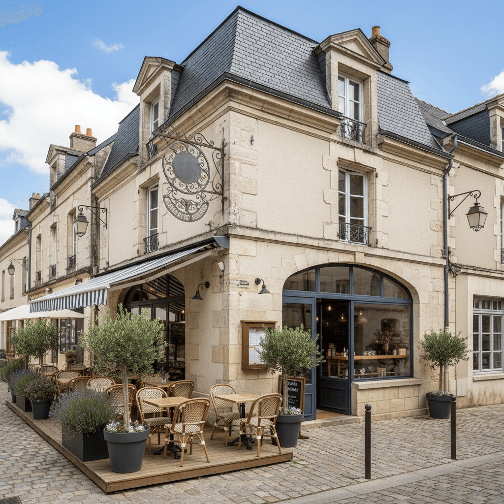 Restaurant 80m² à Le Pont-De-Beauvoisin : terrasse - licence IV