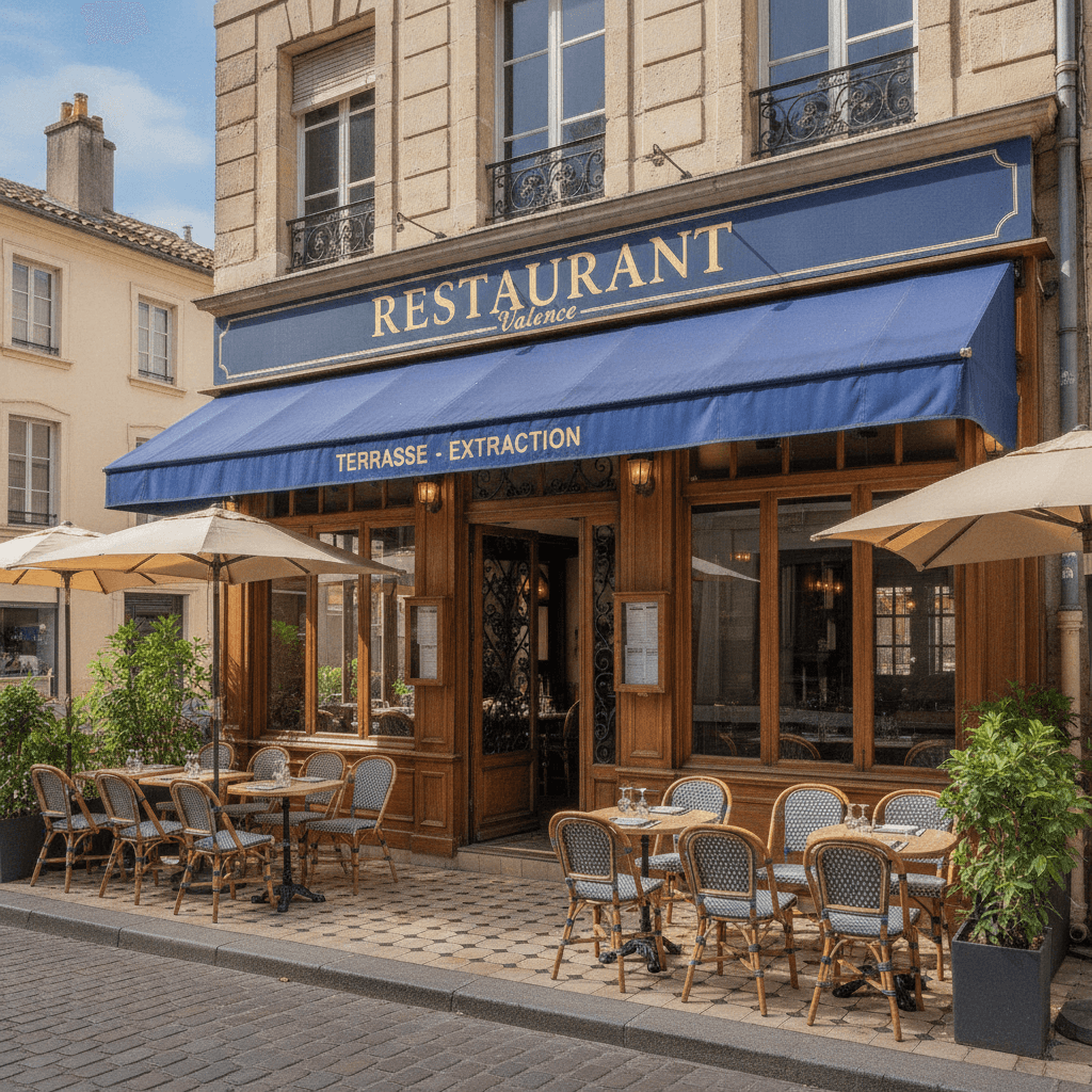 Restaurant 120m² à Valence : terrasse - extraction - Image 1