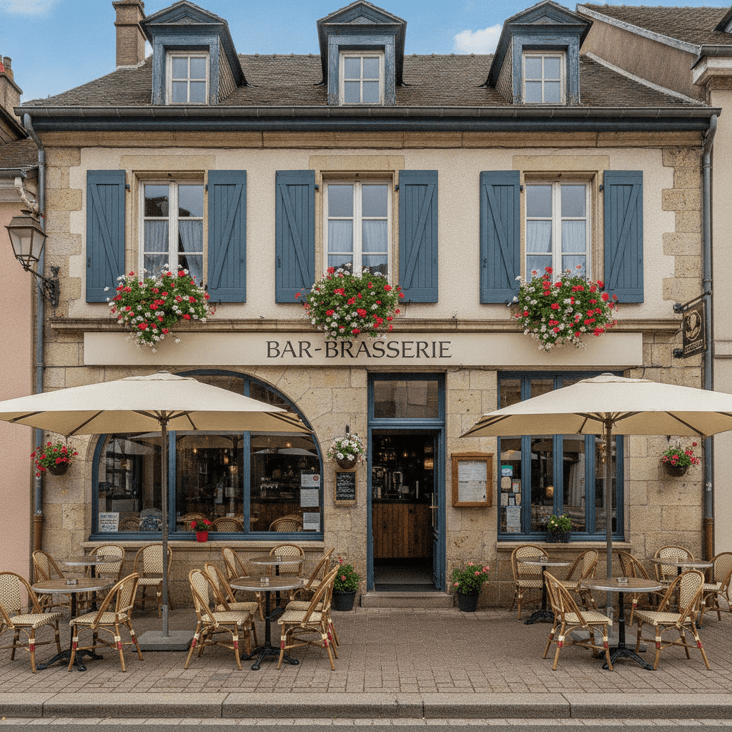 Bar-brasserie 355m² à Village-Neuf : terrasse - licence IV - Image 1