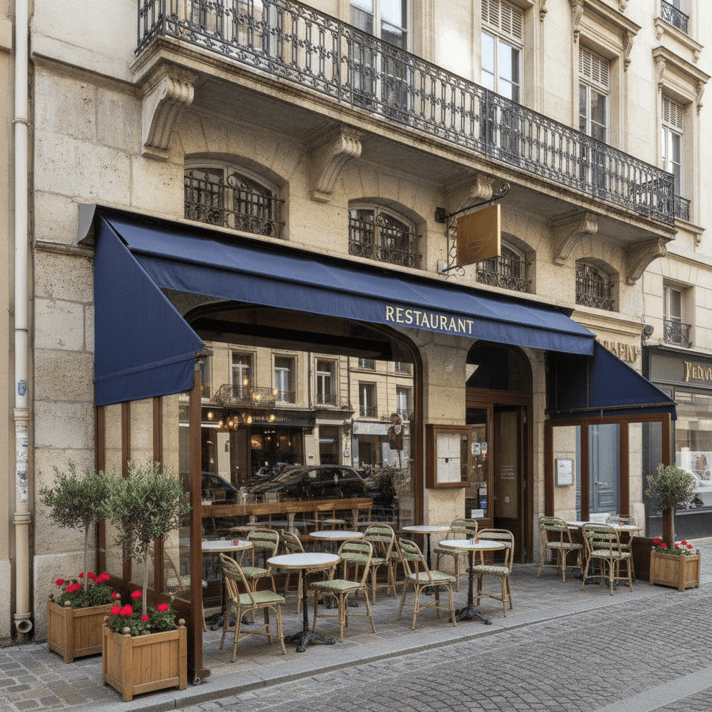 Restaurant 94m² à Lyon : terrasse - licence IV