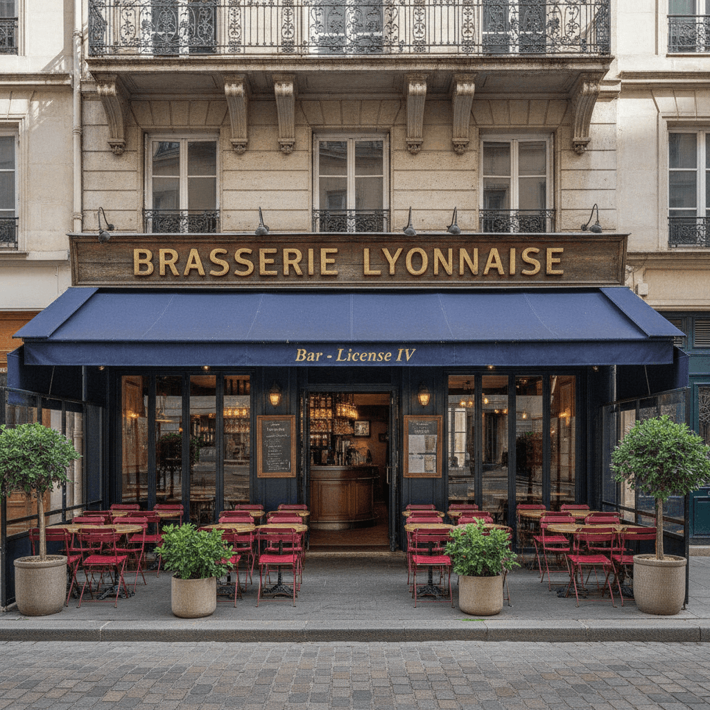Bar-brasserie 65m² à Lyon : terrasse - licence IV