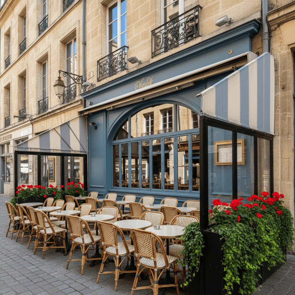 Restaurant à Bordeaux : terrasse - extraction - Image 1