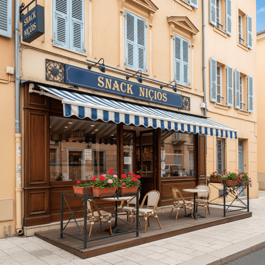 Snack 25m² à Nice : terrasse - licence IV