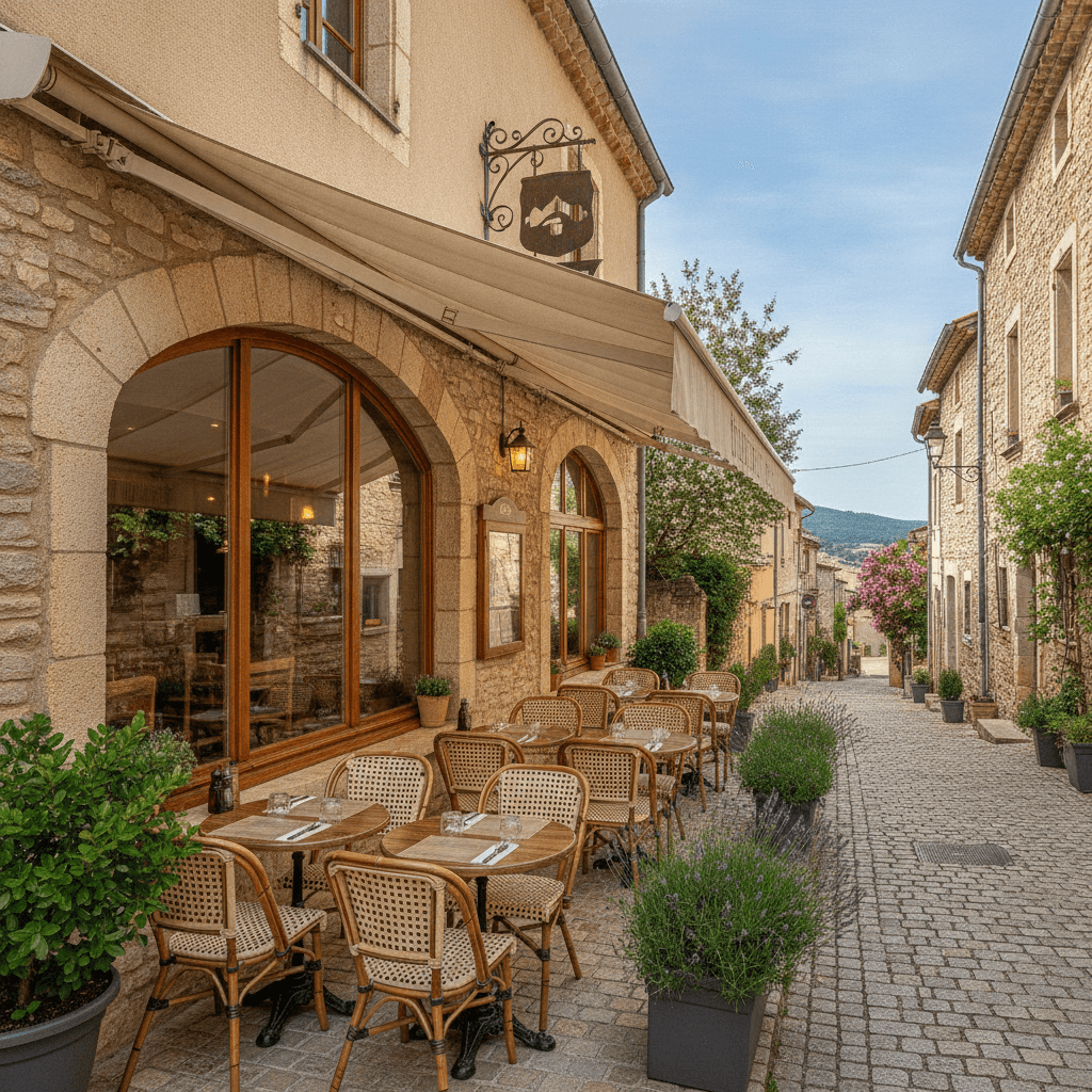 Restaurant à Montbrun-Les-Bains : terrasse - licence IV - Image 1