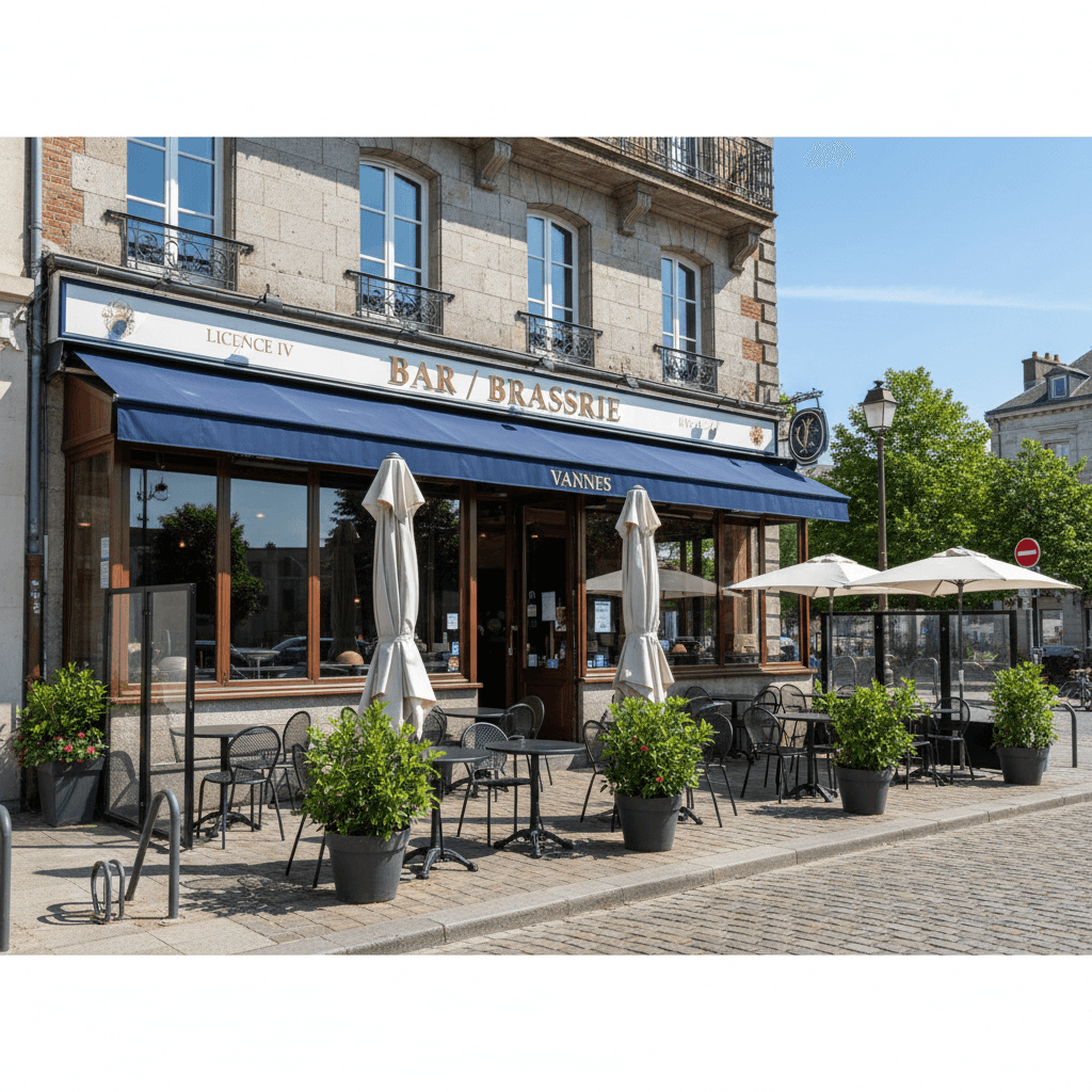 Bar-brasserie à Vannes : terrasse - licence IV - Image 1