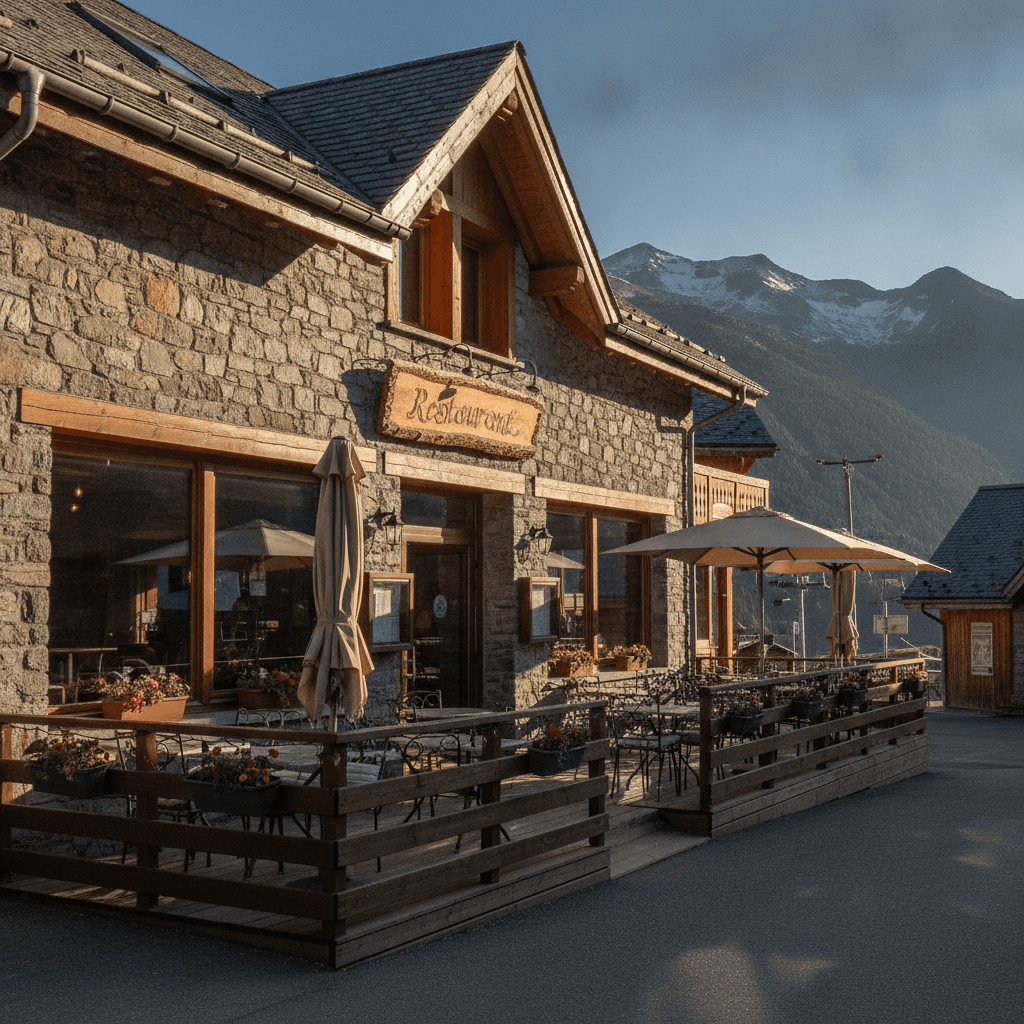 Restaurant 371m² à Albiez-Montrond : terrasse - licence IV - Image 1