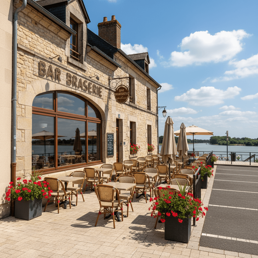Bar-brasserie à Chalonnes-Sur-Loire : terrasse - licence IV - Image 1
