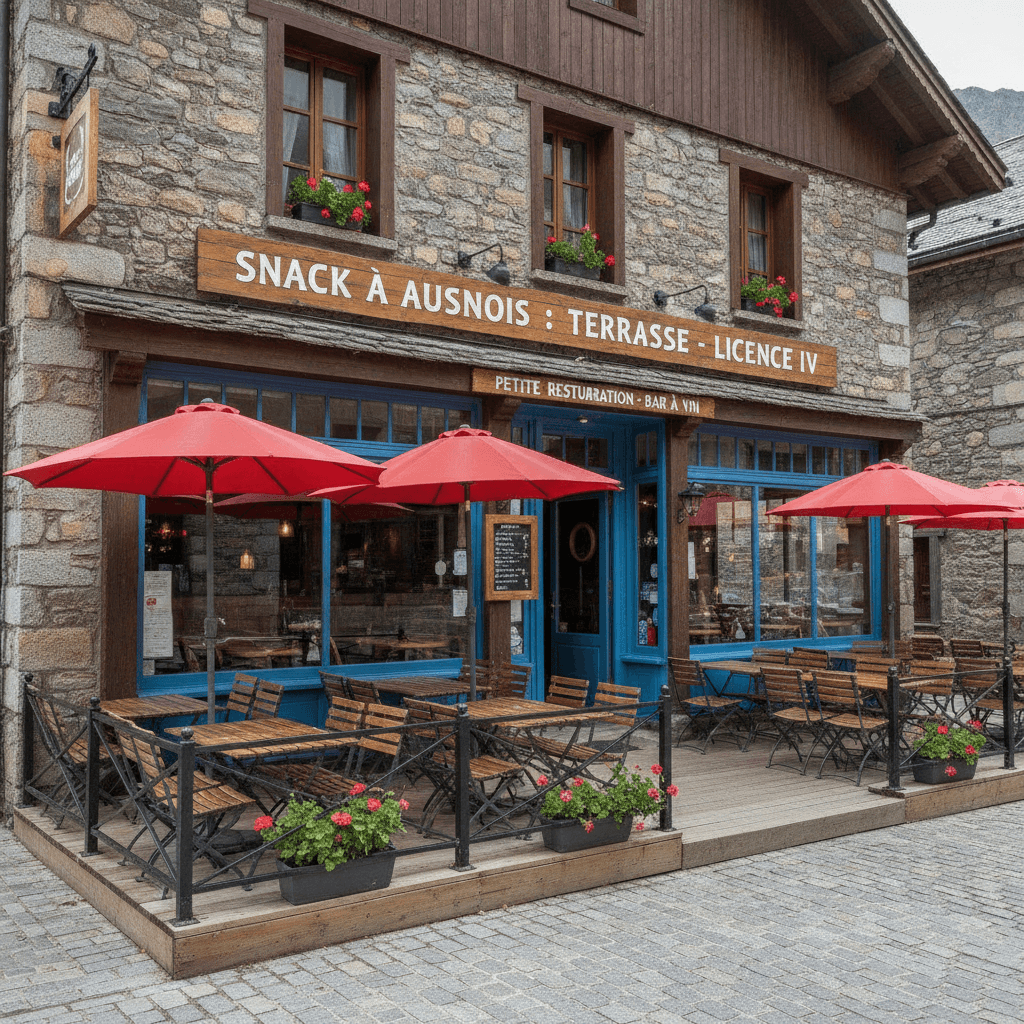 Snack à Aussois : terrasse - licence IV - Image 1