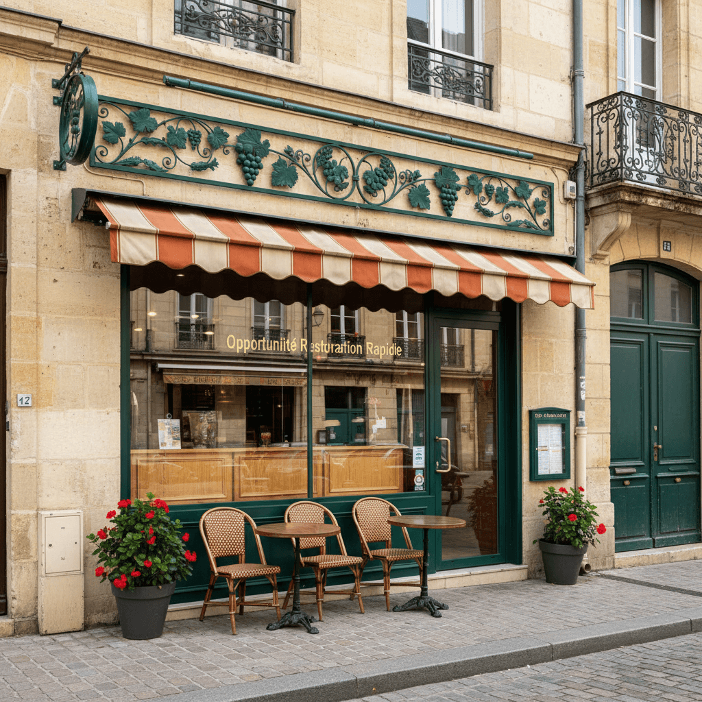 Fast-food 60m² à Bordeaux : terrasse - licence IV