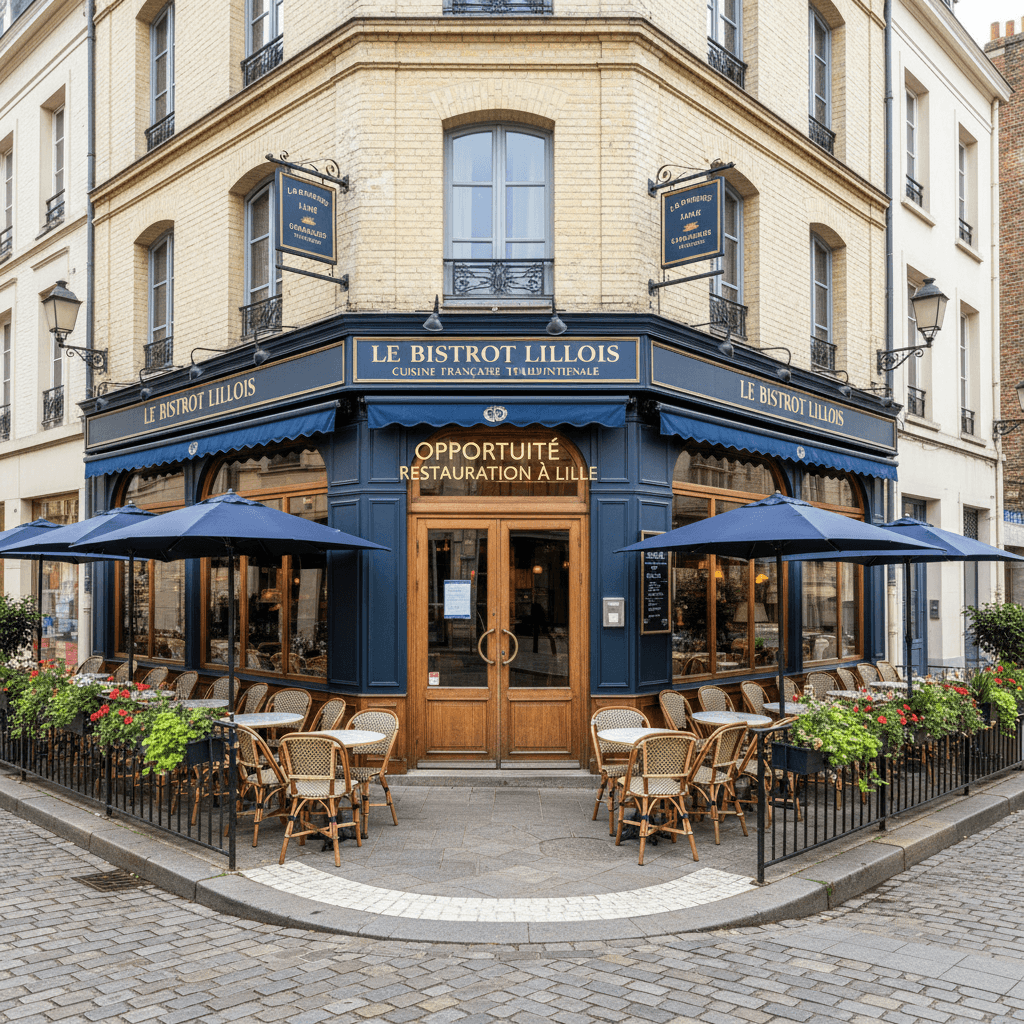 Restaurant 75m² à Lille : terrasse - licence IV