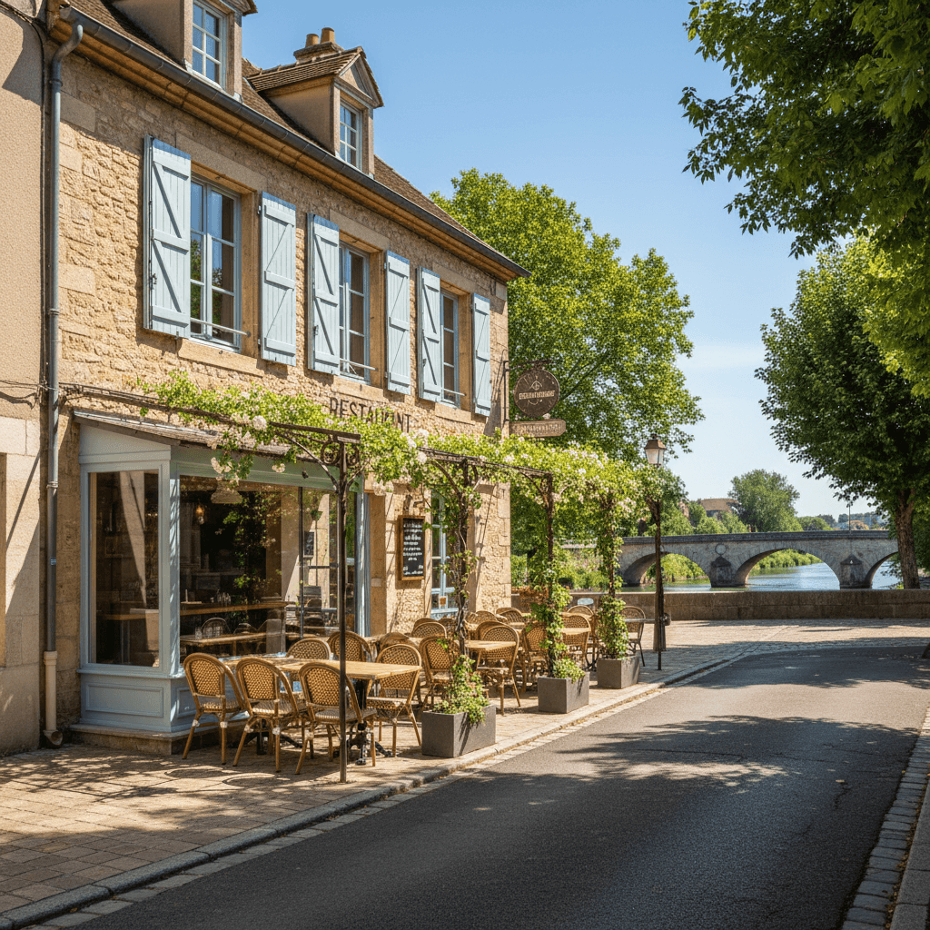 Restaurant à Saint-Georges-De-Reneins : terrasse - licence IV - Image 1