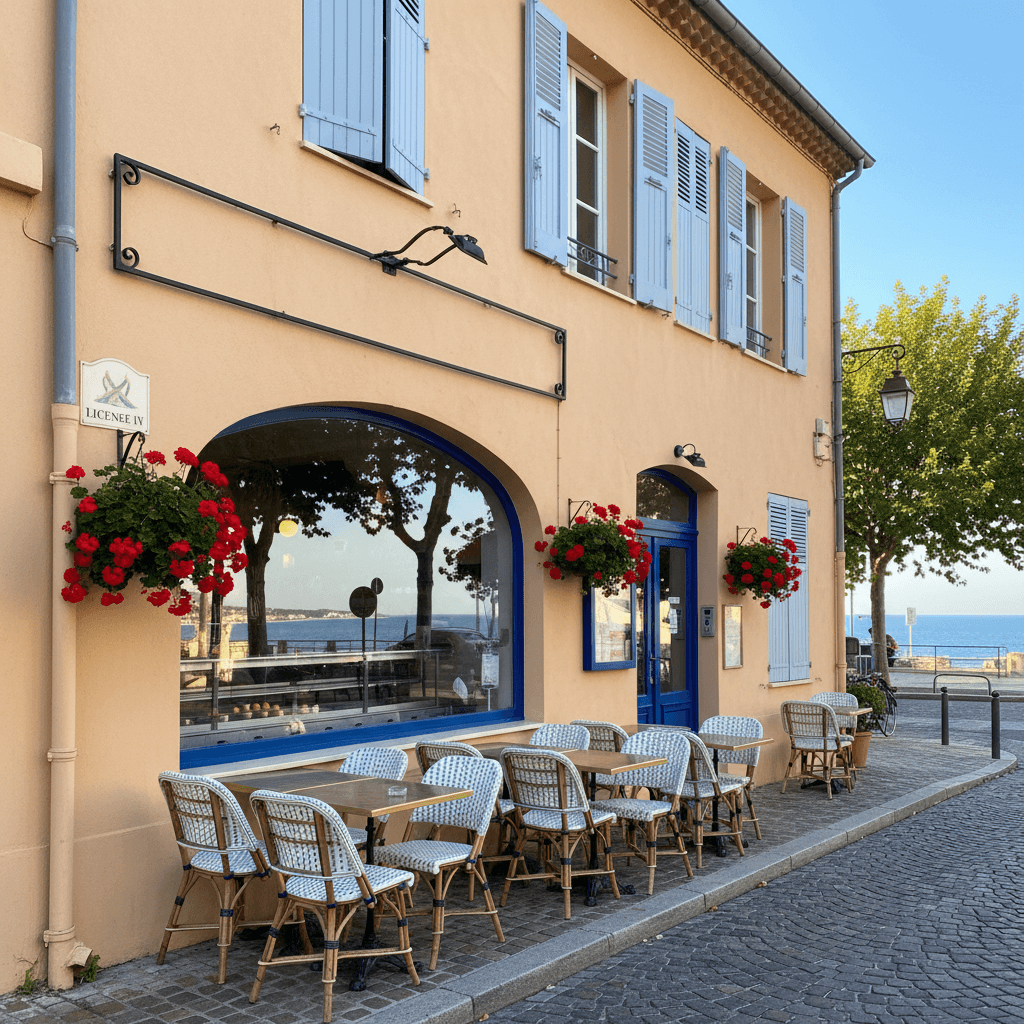 Fast-food à Nice : terrasse - licence IV