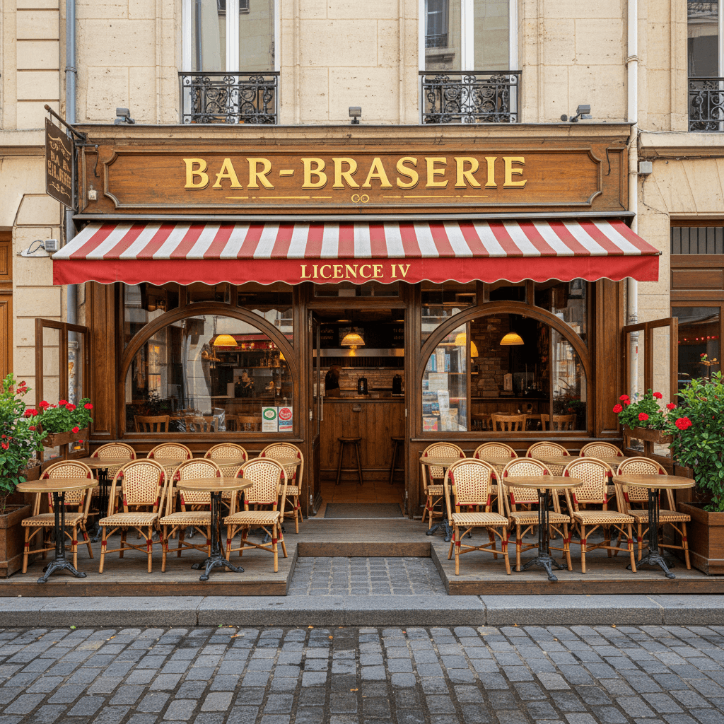 Bar-brasserie 50m² à Grenoble : terrasse - licence IV