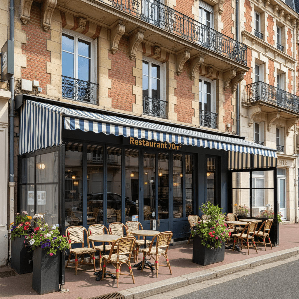 Restaurant 70m² à Le Havre : terrasse - licence IV