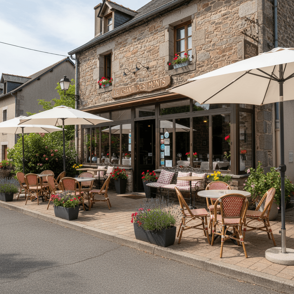 Restaurant 110m² à Coucouron : terrasse - extraction - Image 1