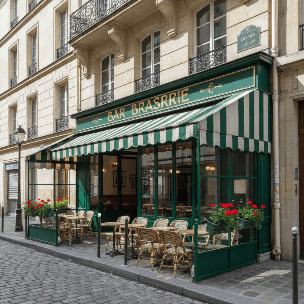 Bar-brasserie 50 couverts à Paris : terrasse - licence IV - Image 1