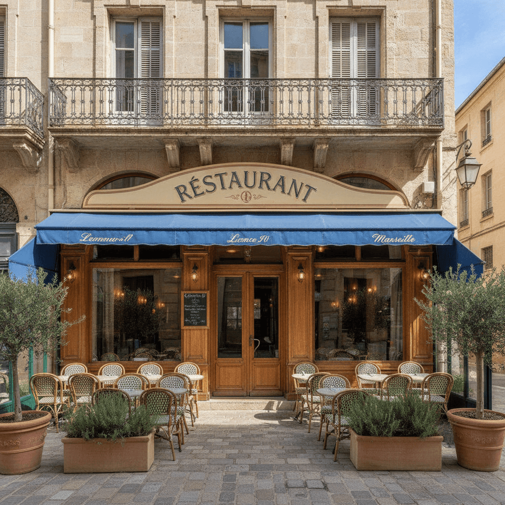 Restaurant à Marseille : terrasse - licence IV