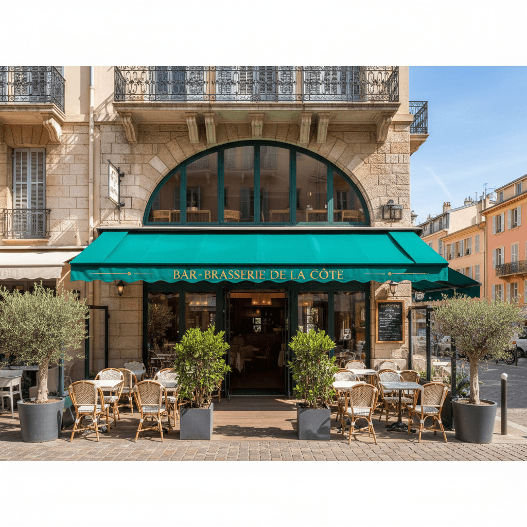 Bar-brasserie 200m² à Nice : terrasse - licence IV