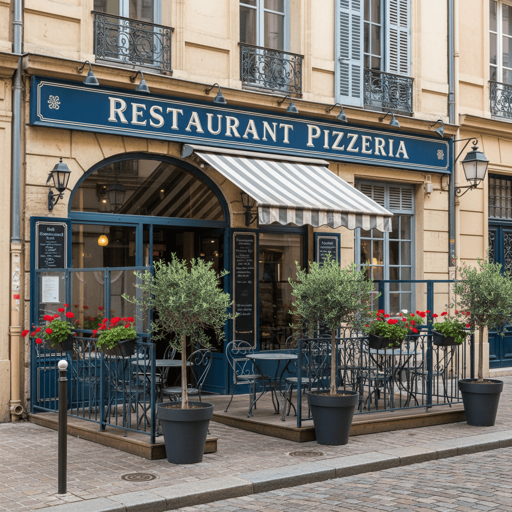 Restaurant 95m² à Lyon : terrasse - Image 1