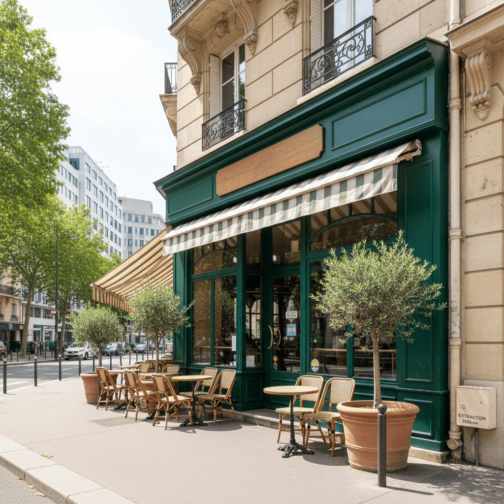 Restaurant 50 couverts à Colombes : terrasse - extraction - Image 1