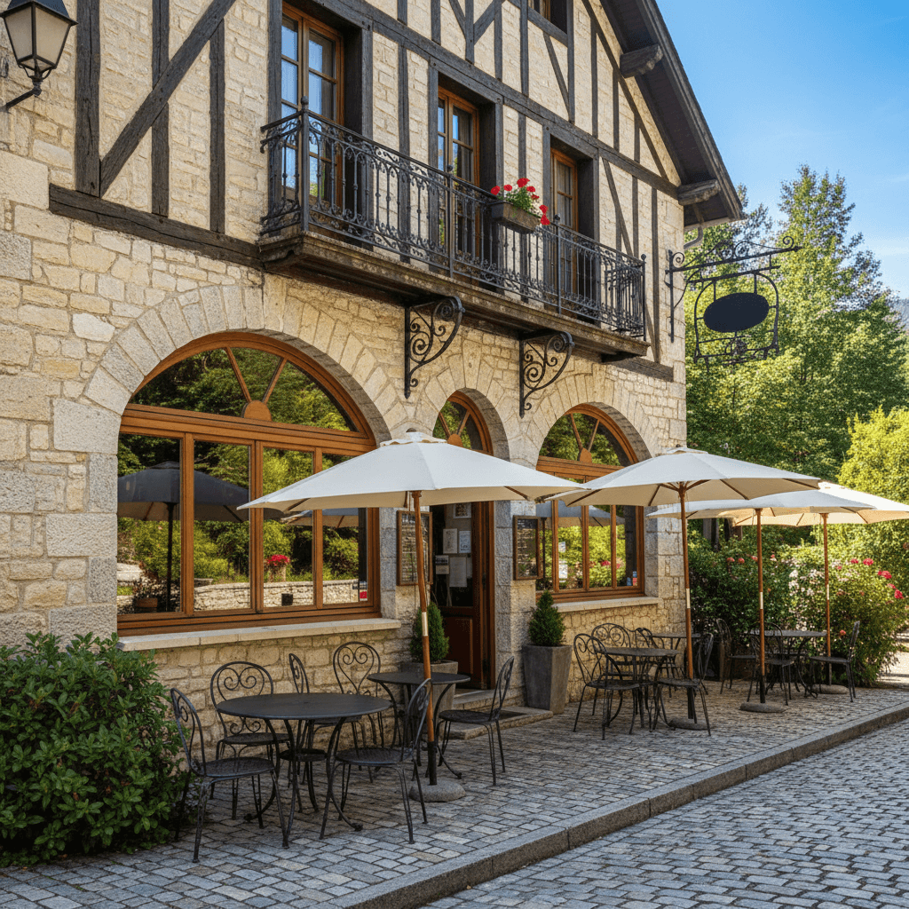 Restaurant à Plateau D'Hauteville : terrasse - extraction
