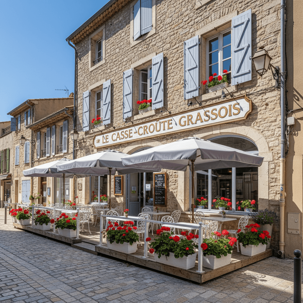 Snack 50m² à Grasse : terrasse - cuisine équipée - Image 1