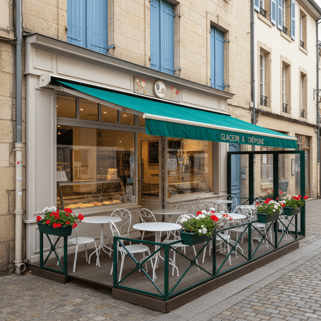 Snack 50m² à Montbéliard : terrasse - Image 1