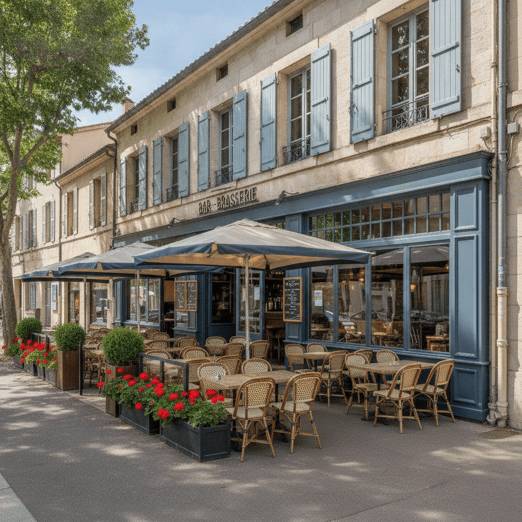 Bar-brasserie 210m² à Nîmes : terrasse - licence IV - Image 1