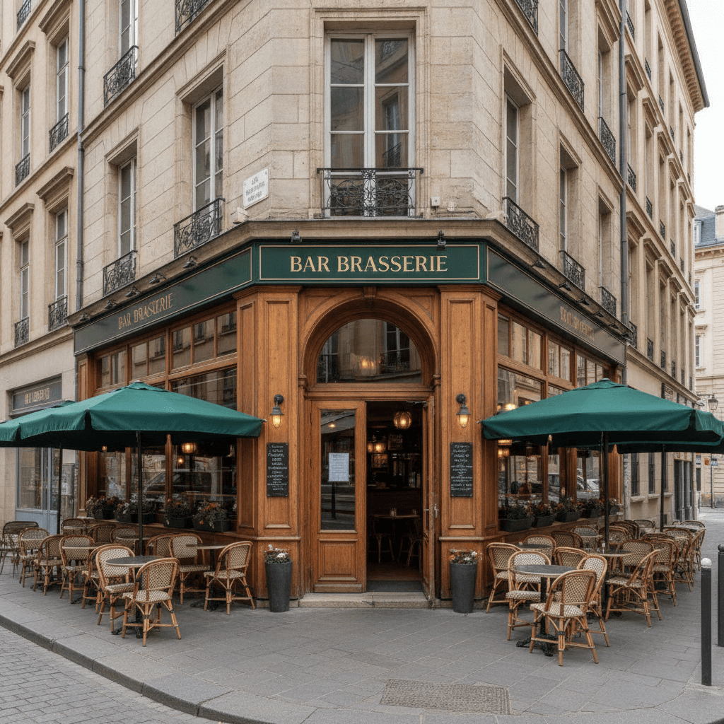 Bar-brasserie 145m² à Lyon : terrasse - cave/réserve