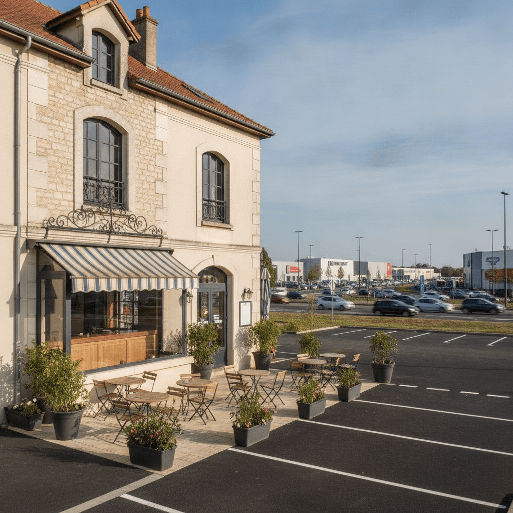 Restaurant 600m² à Vernouillet : parking - Image 1