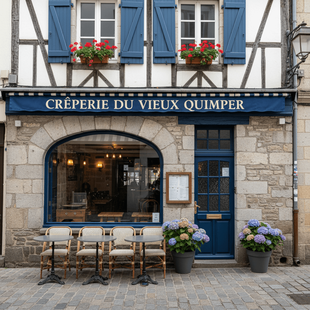 Restaurant 39m² à Quimper : terrasse - cuisine équipée - Image 1