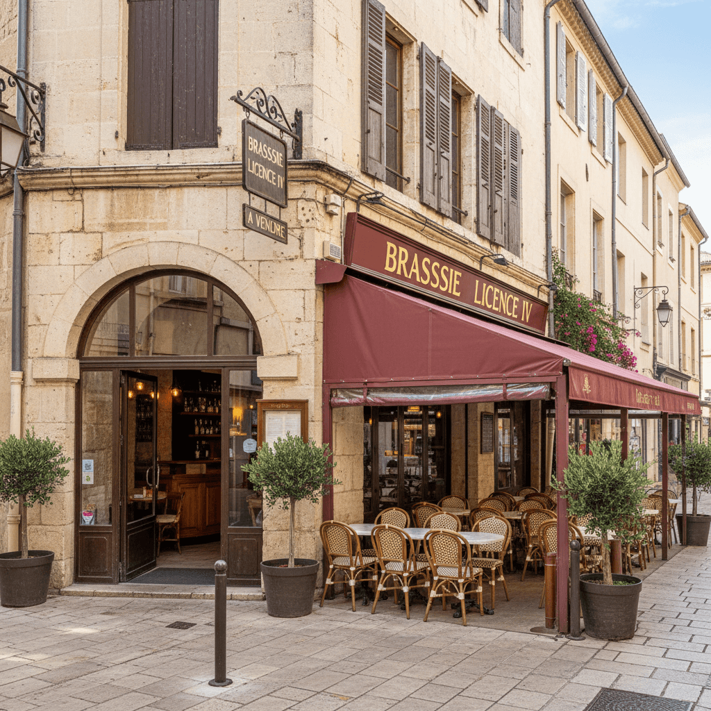 Bar-brasserie 160m² à Uzès : terrasse - licence IV - Image 1