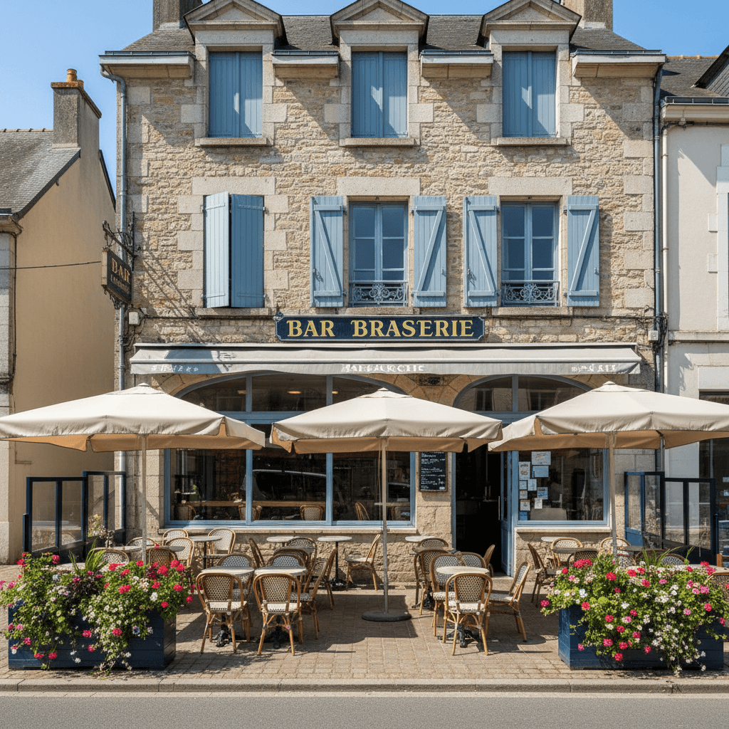 Bar-brasserie à Coutances : terrasse - licence IV - Image 1