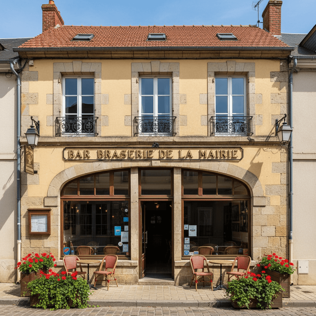 Bar-brasserie à Ivry-La-Bataille : terrasse - licence IV - Image 1