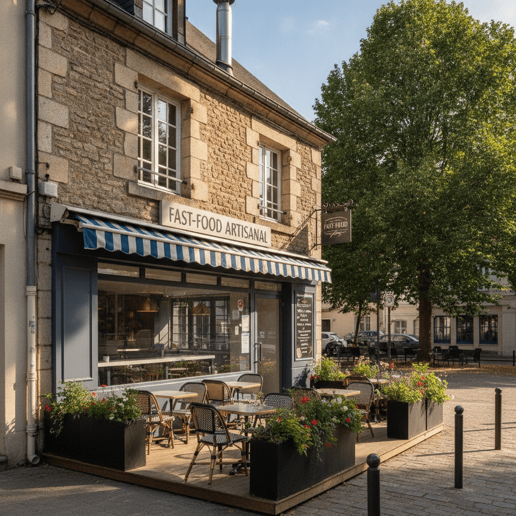 Fast-food 34 couverts à Sarcelles : terrasse - extraction - Image 1