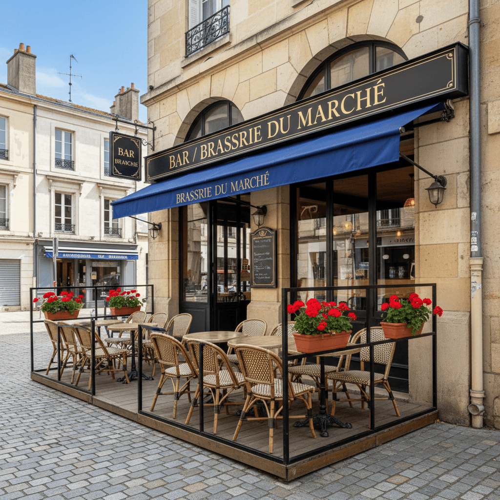 Bar-brasserie 77m² à Bordeaux : terrasse - licence IV - Image 1