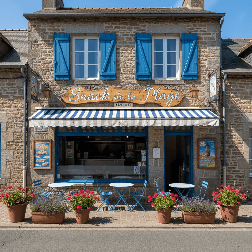 Snack à Cancale : terrasse - licence IV - Image 1
