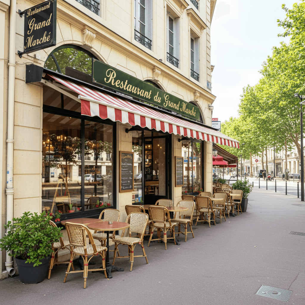 Restaurant 95m² à Pessac : terrasse - extraction - Image 1