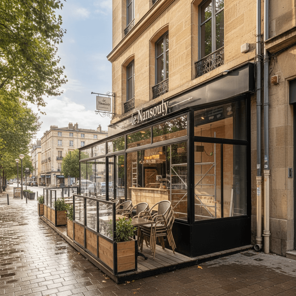 Bar-brasserie 77m² à Bordeaux : terrasse - licence IV - Image 1