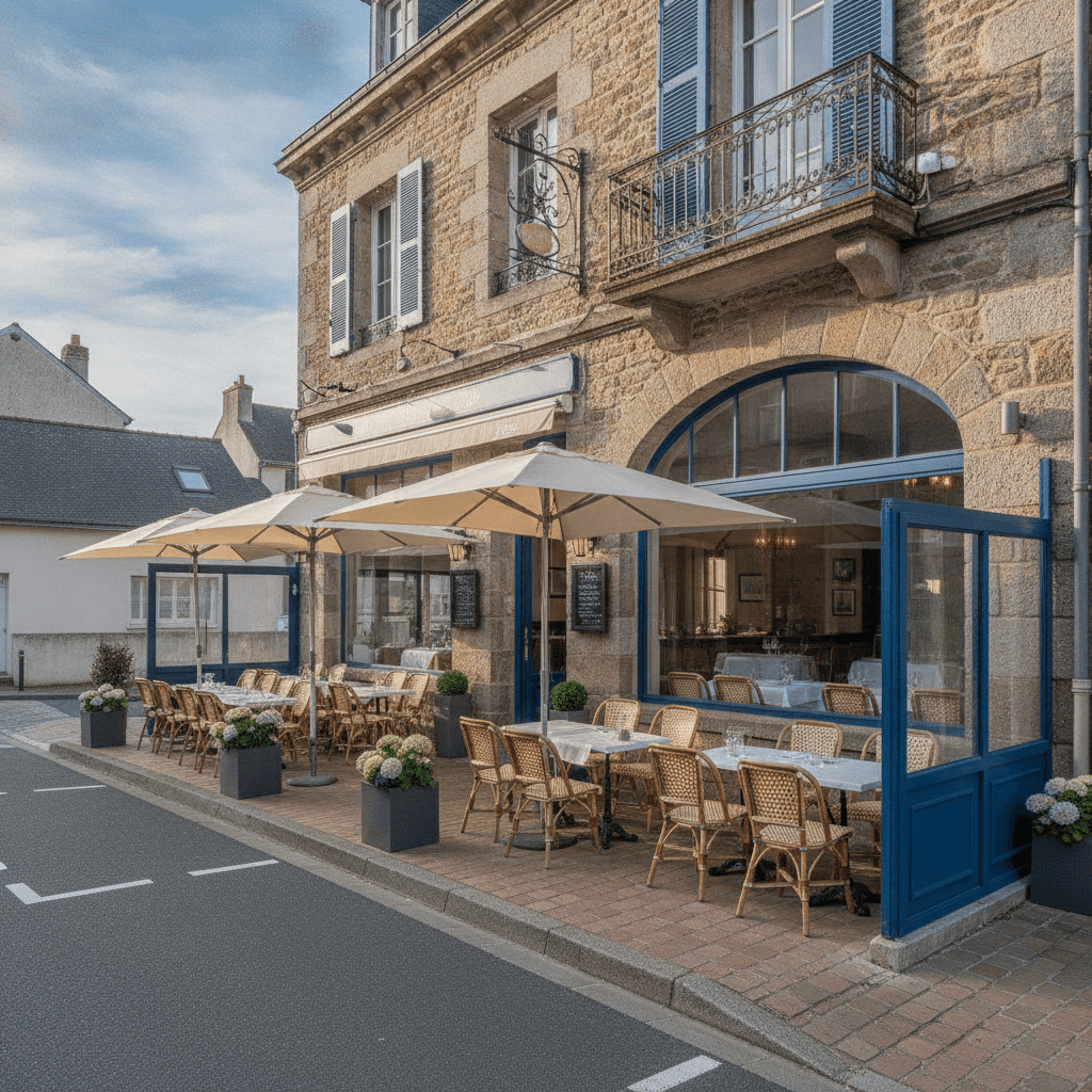 Restaurant 25 couverts à Saint-Pair-sur-Mer : terrasse - licence IV - Image 1