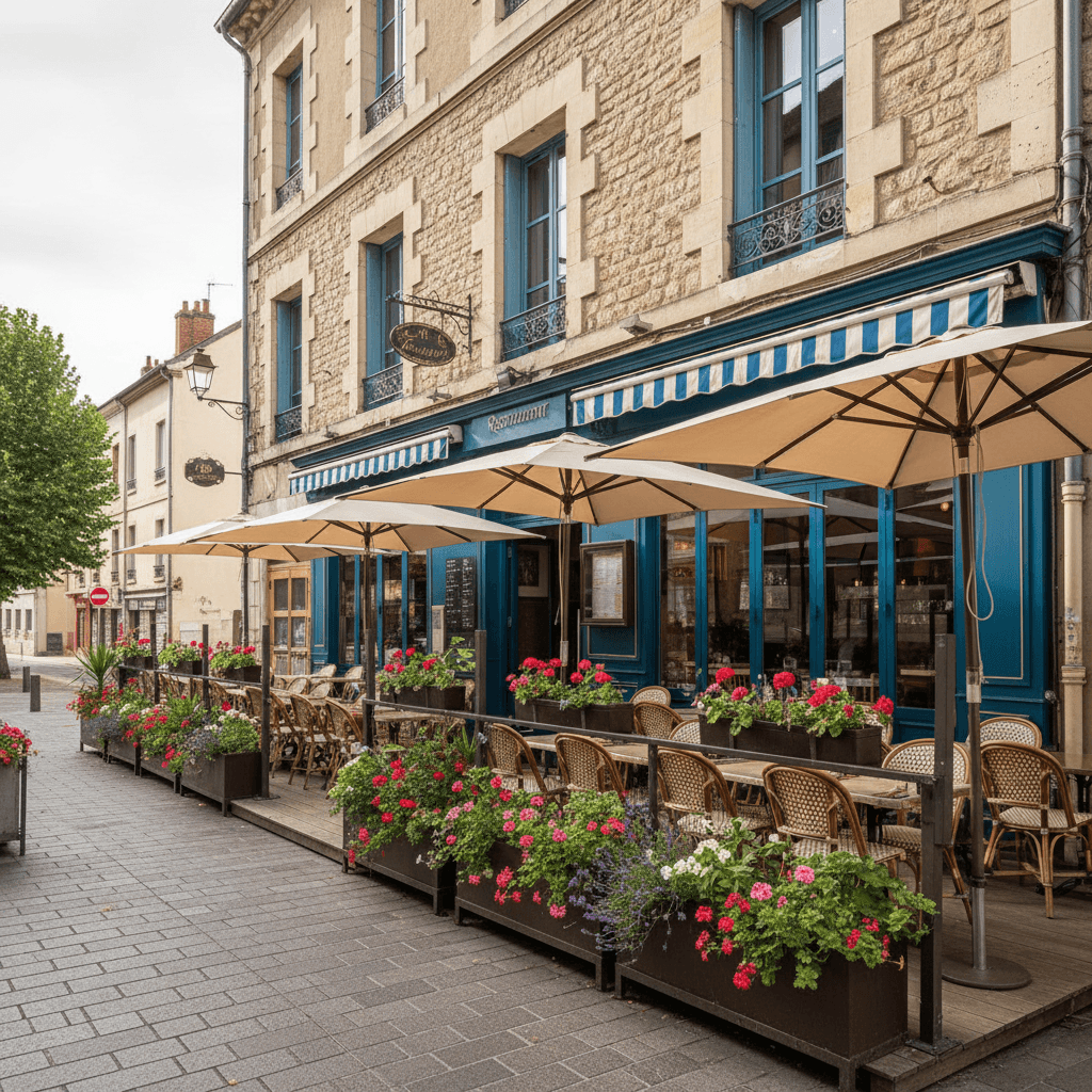 Restaurant 108m² à Oullins : terrasse - extraction - Image 1