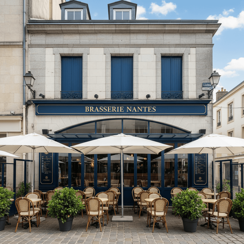 Bar-brasserie 100m² à Nantes : terrasse - Image 1