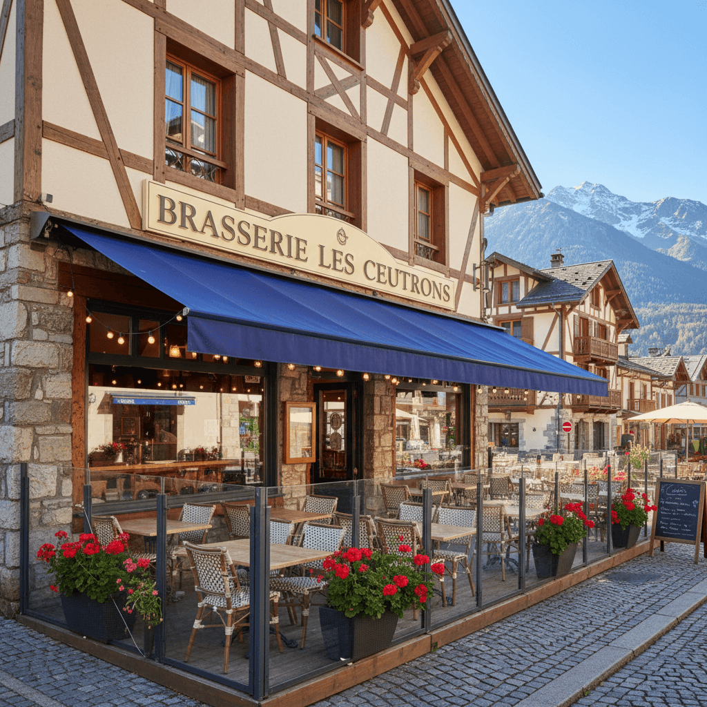 Restaurant à Aime-La-Plagne : terrasse - licence IV - Image 1