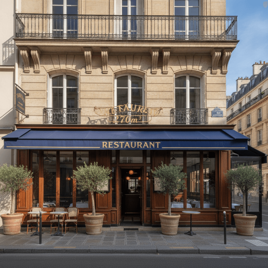 Restaurant 270m² à Paris : extraction en liquidation judiciaire